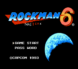 Rockman 6 - Master X Title Screen